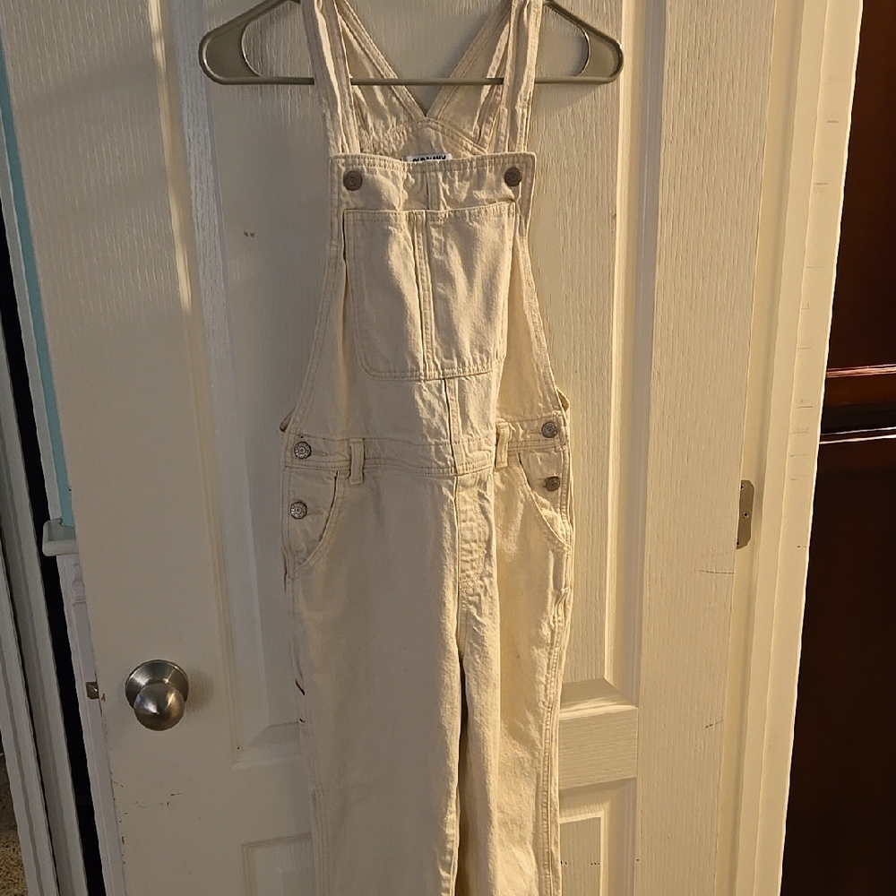 Cream Corduroy Overalls